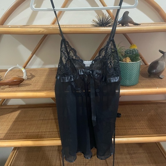 COPY - Cinema Etoile sheer black babydoll with bow - Picture 1 of 5